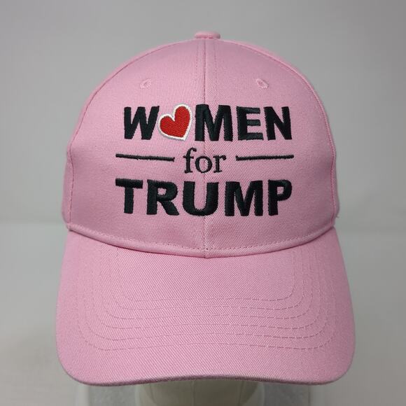 Women For Trump Strapback Hat Pink One Size Adjustable Embroidered - Picture 2 of 7
